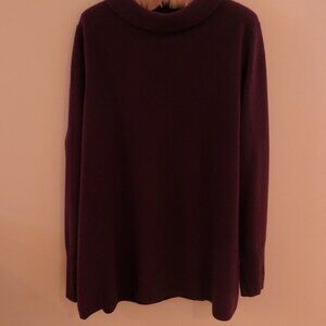 Talbots – Cashmere Long‑Sleeve Funnel Neck Pullover – 2X